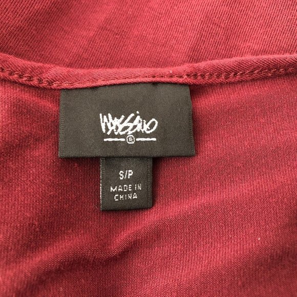 Crushed Velvet Mossimo Supply Co Burgundy Top Sz SP Pre-Owned EXC - Picture 4 of 4